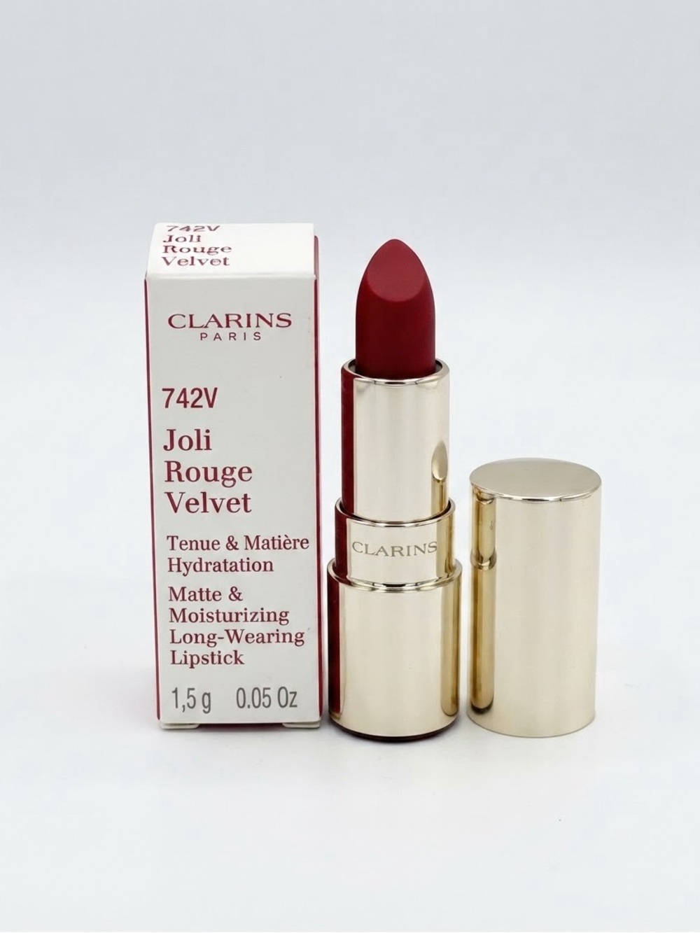 Clarins Paris Joli Rouge Velvet – Shade 742V
